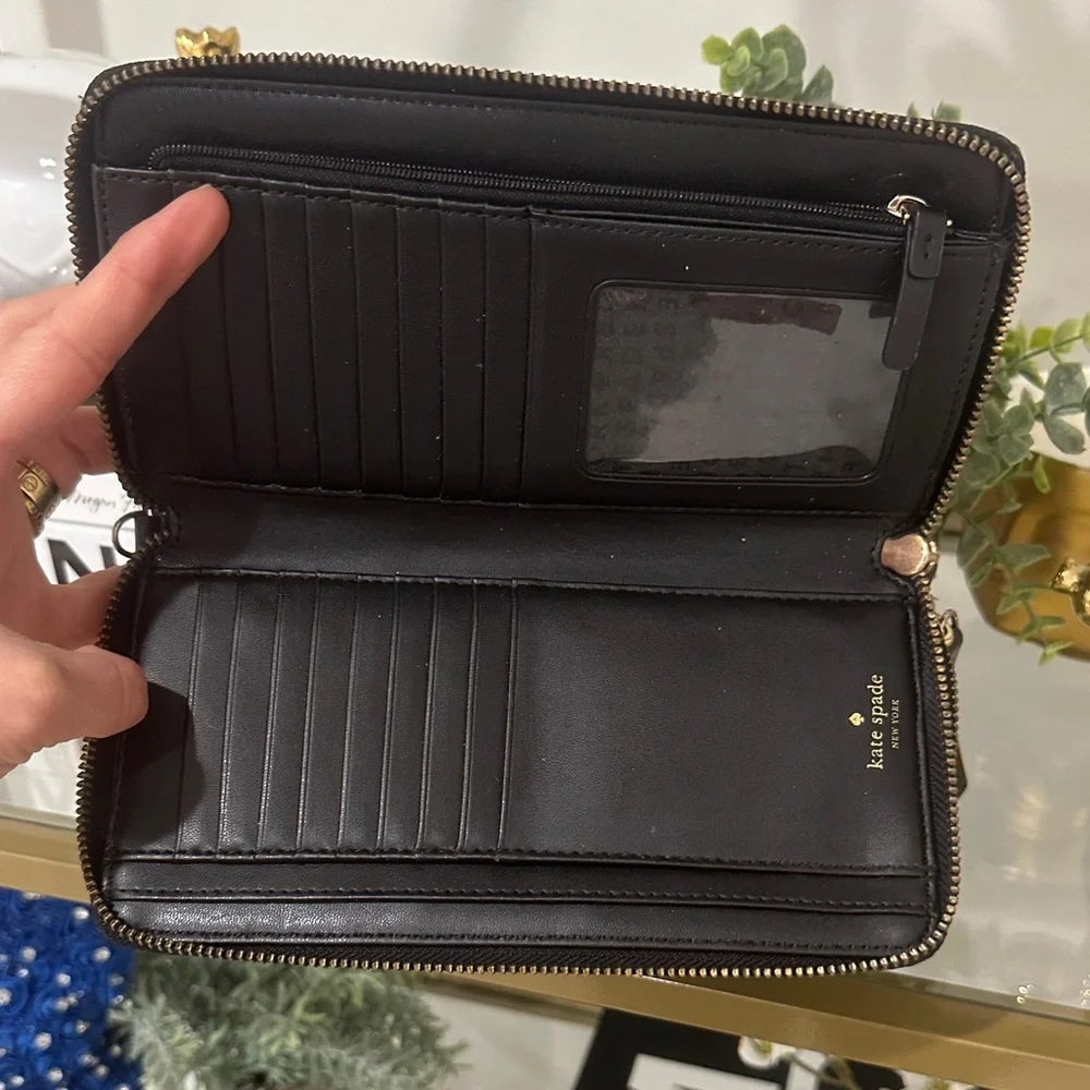 💫Flash Sale💫Kate Spade Black Leather Wallet - Picture 12 of 13